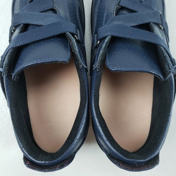 ORTHOFEET Alexandria Leather Comfort Shoes Blue Womens 6 W Wide Casual Loafers - Picture 8 of 11